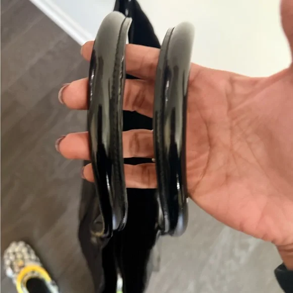 MCM Black Satchel with Silver Accents - Picture 12 of 13